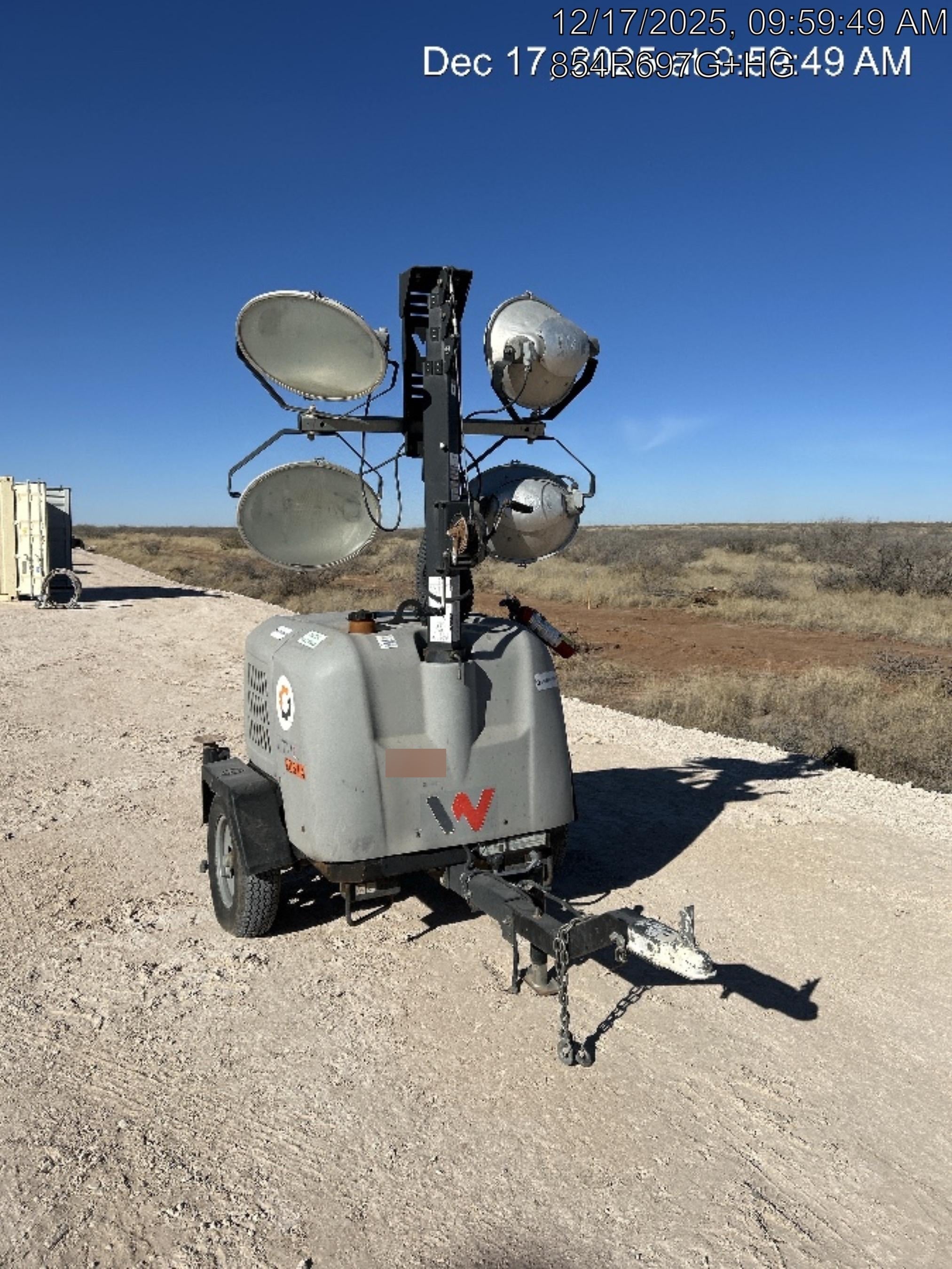 2018 Wacker Neuson LTV6L-MH Wacker Neuson LTV6L Mobile Light Tower w/Fuel Level Sensor Installed