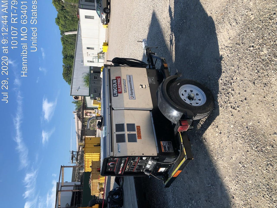 2019 Lincoln Electric Vantage 322 Welder Ready-Pak 3, Two wheel trailer, Fender and Light kit, Cable Rack