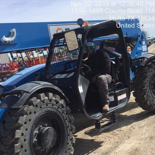 2019 Genie GTH-844 Canopy, Solid RT Tires, LED Work Lights, Beacon 60" QA Carriage, 48" Forks