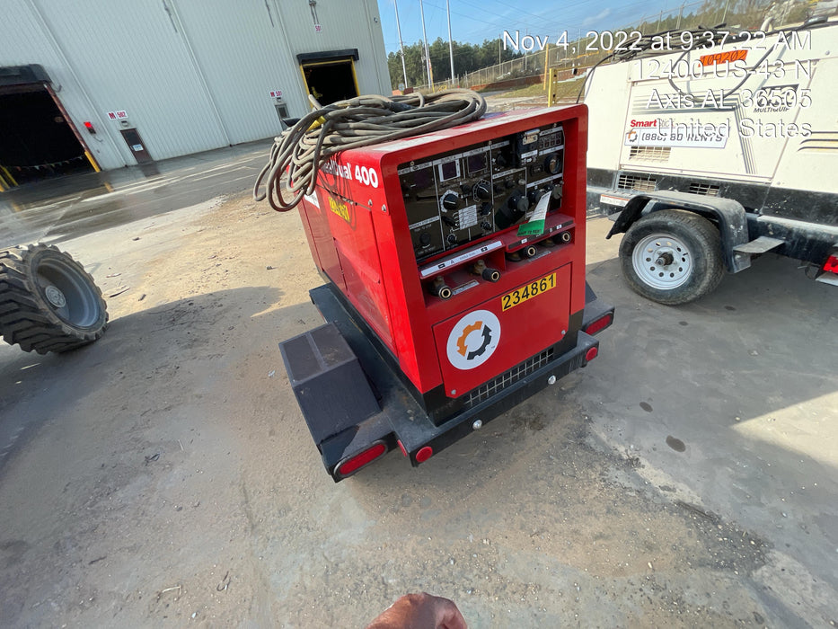 2022 Shindaiwa DGW400MDL Kubota D902 Engine, 23 HP, Dual Op Welder, Wire, Arc, Droop Stick, Tig, and CC Stick Functionality, Simulphase, 3 Phase and 1 Phase Gen Output, Single Axle NB Trlr, Slr Trckl Chrg 12V 12W, Fire Ext