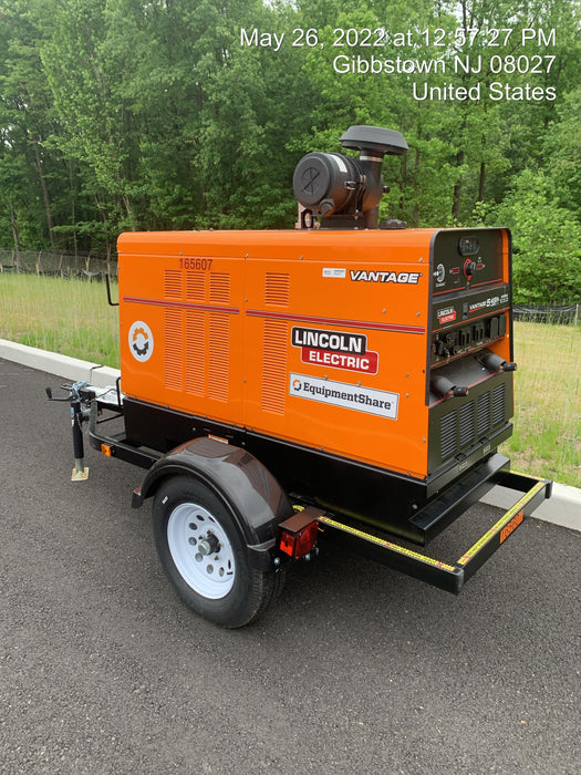 2021 Lincoln Electric Vantage 549X Ready Pak 3, ORANGE (includes trailer, cable rack, fender light kit)