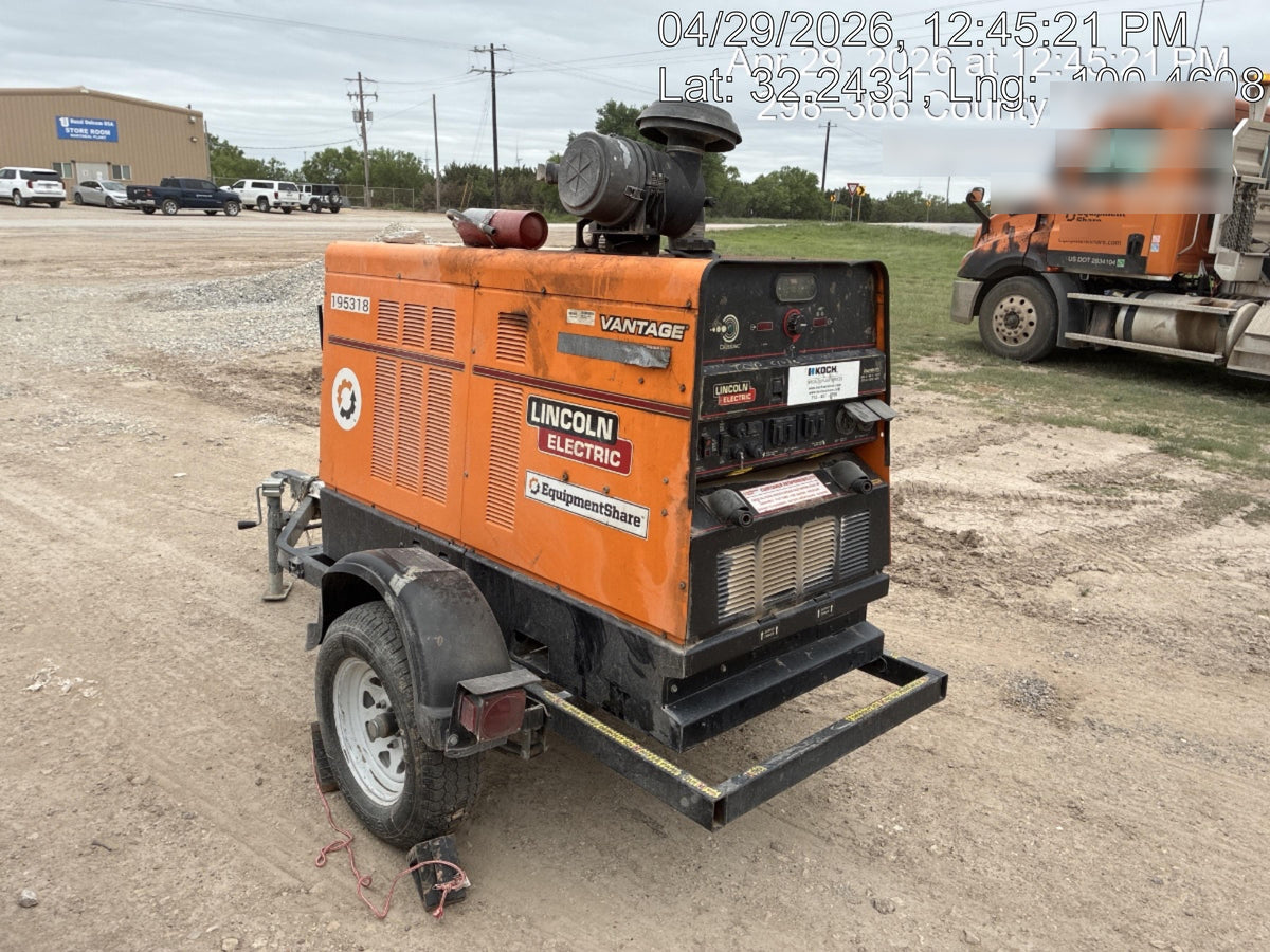 2021 Lincoln Electric Vantage 549X Ready Pak 3, ORANGE (includes trailer, cable rack, fender light kit)