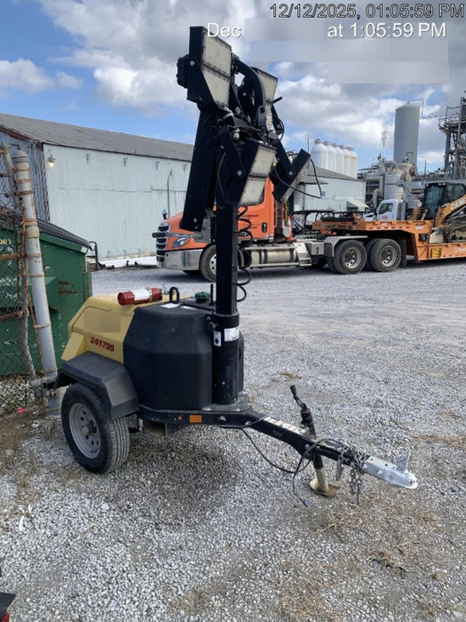 2022 Allmand NLV3GR (4) LED Light Fixture 350W, 23' Vertical Mast, 3kW Prime, Towable, Deep Sea L401, Leveling Jacks, Yanmar T4F 5.8hp