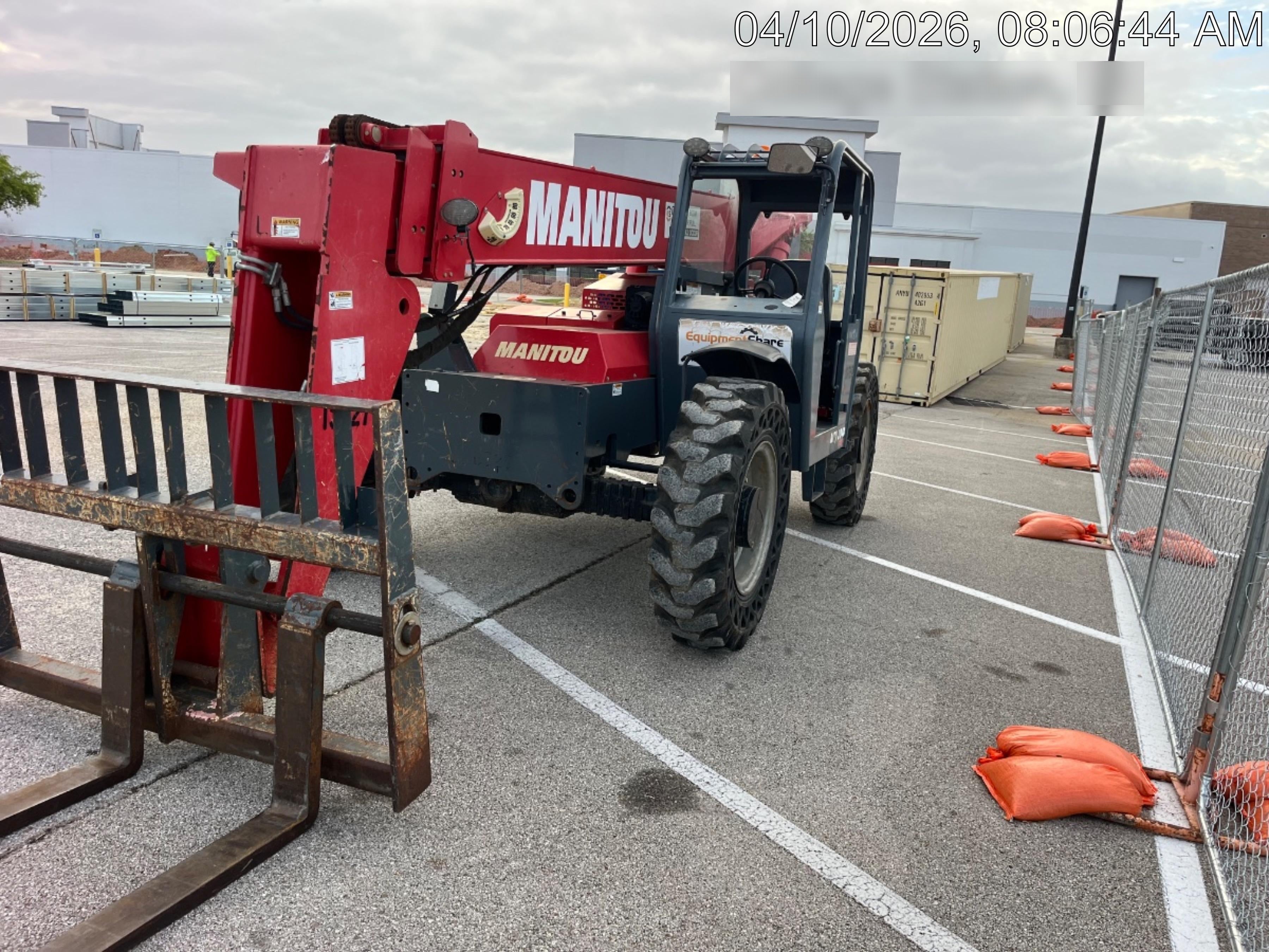 2018 Manitou MTA8044 MTA 8044 - 74 HP T4, Canopy, Worklights/Strobe, Beacon, 66" Carriage, 48" Forks, Solid Tires, Lift Hook, Aux Hydraulics