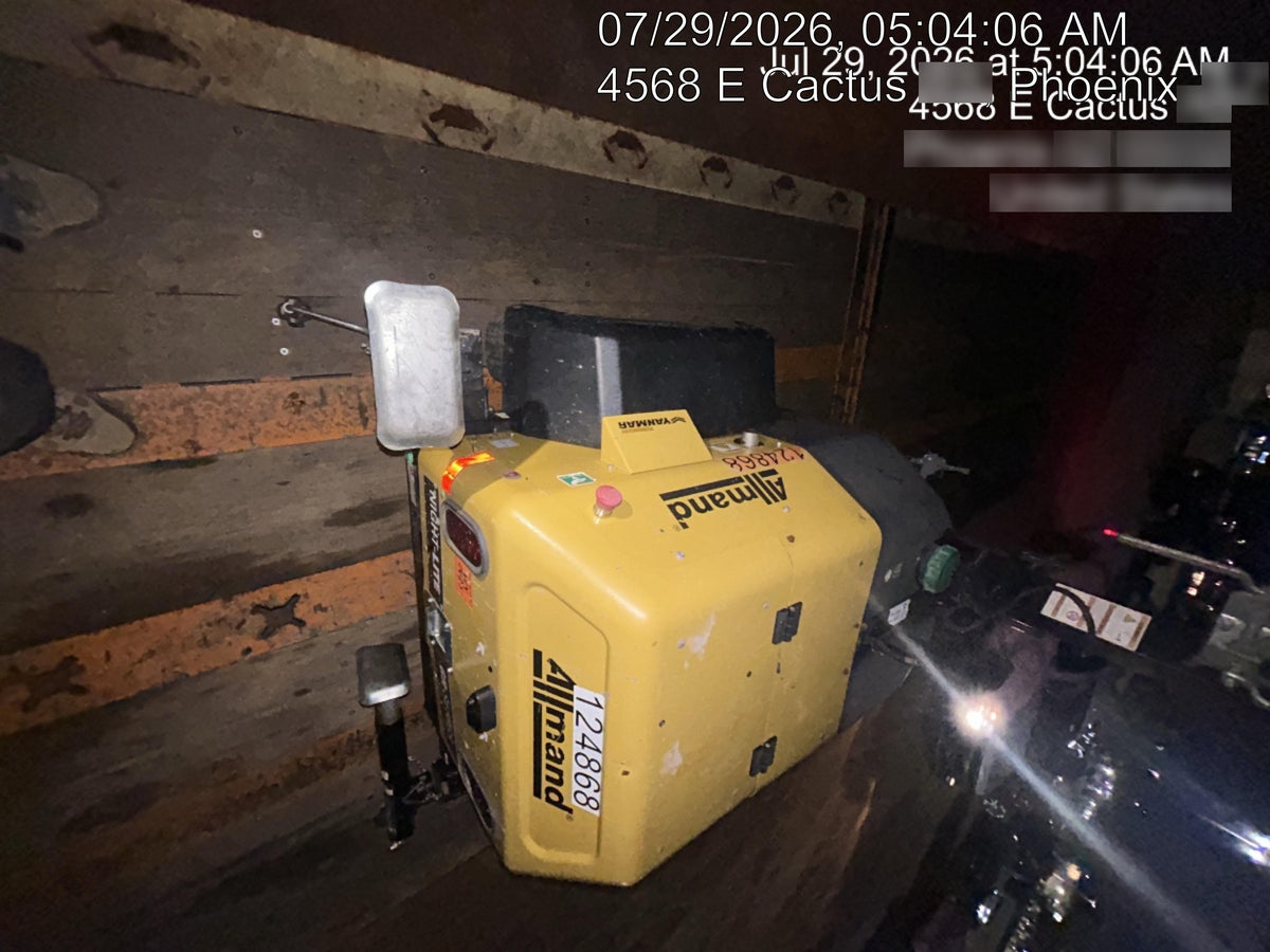 2020 Allmand NLV3GR (4) LED Light Fixture 350W, 23' Vertical Mast, 3kW Prime, Towable, Deep Sea L401, Leveling Jacks, Yanmar T4F 5.8hp