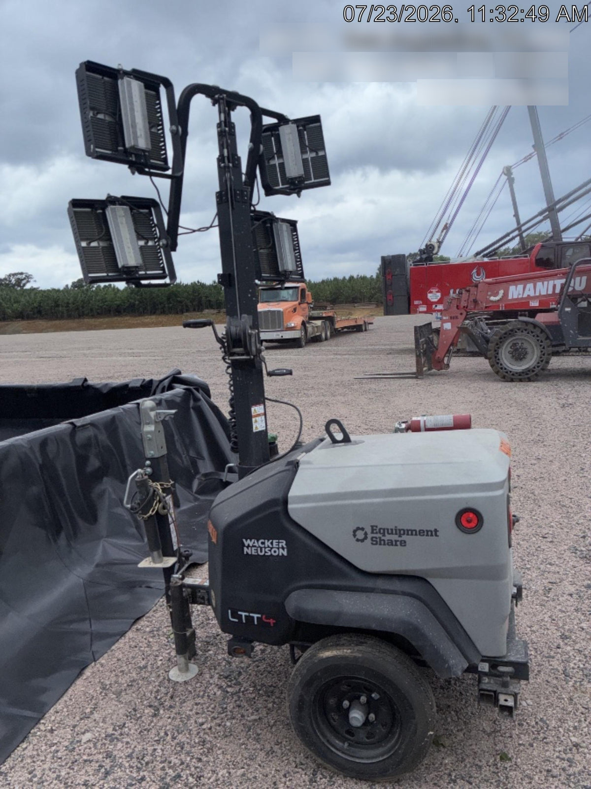 2024 Wacker Neuson LTT4 Diesel, Kohler KDW702, Deep Sea Controller, Auto Start, LED 320W, Bypass Outlet, T3