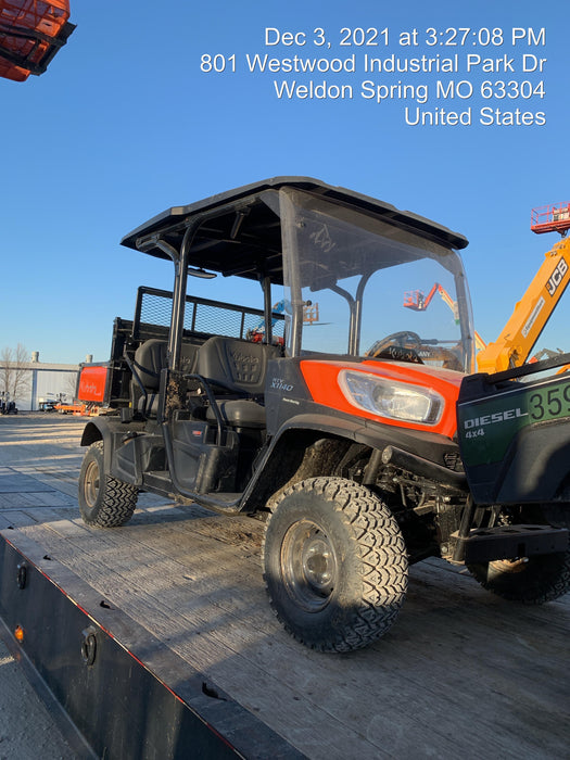 2022 Kubota RTV-X1140W-H Plastic Canopy, Windshield Acrylic Clear, LED Strobe Light, Wire Harness Kit, Back up Alarm