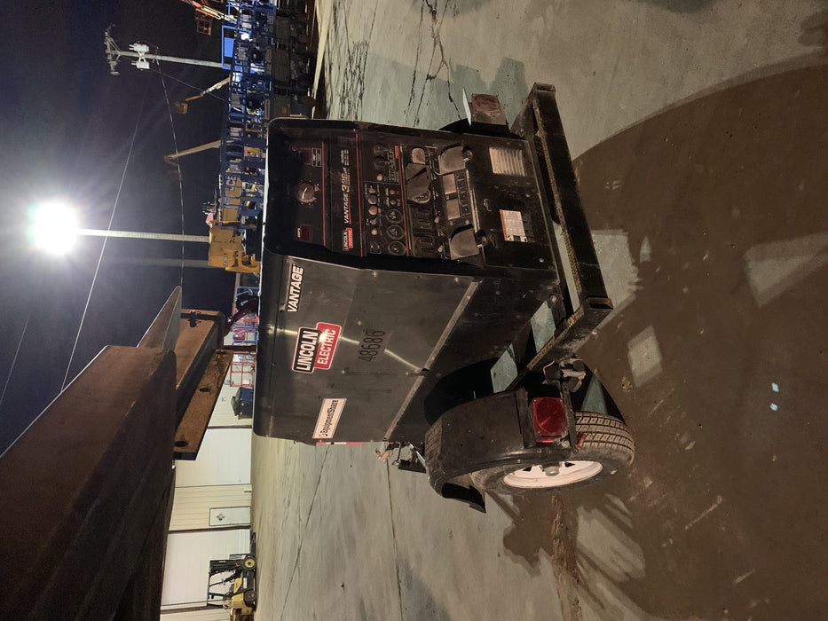 2019 Lincoln Electric Vantage 322 Ready-Pak 3, Two Wheel Trailer, Fender and Light Kit, Cable Rack