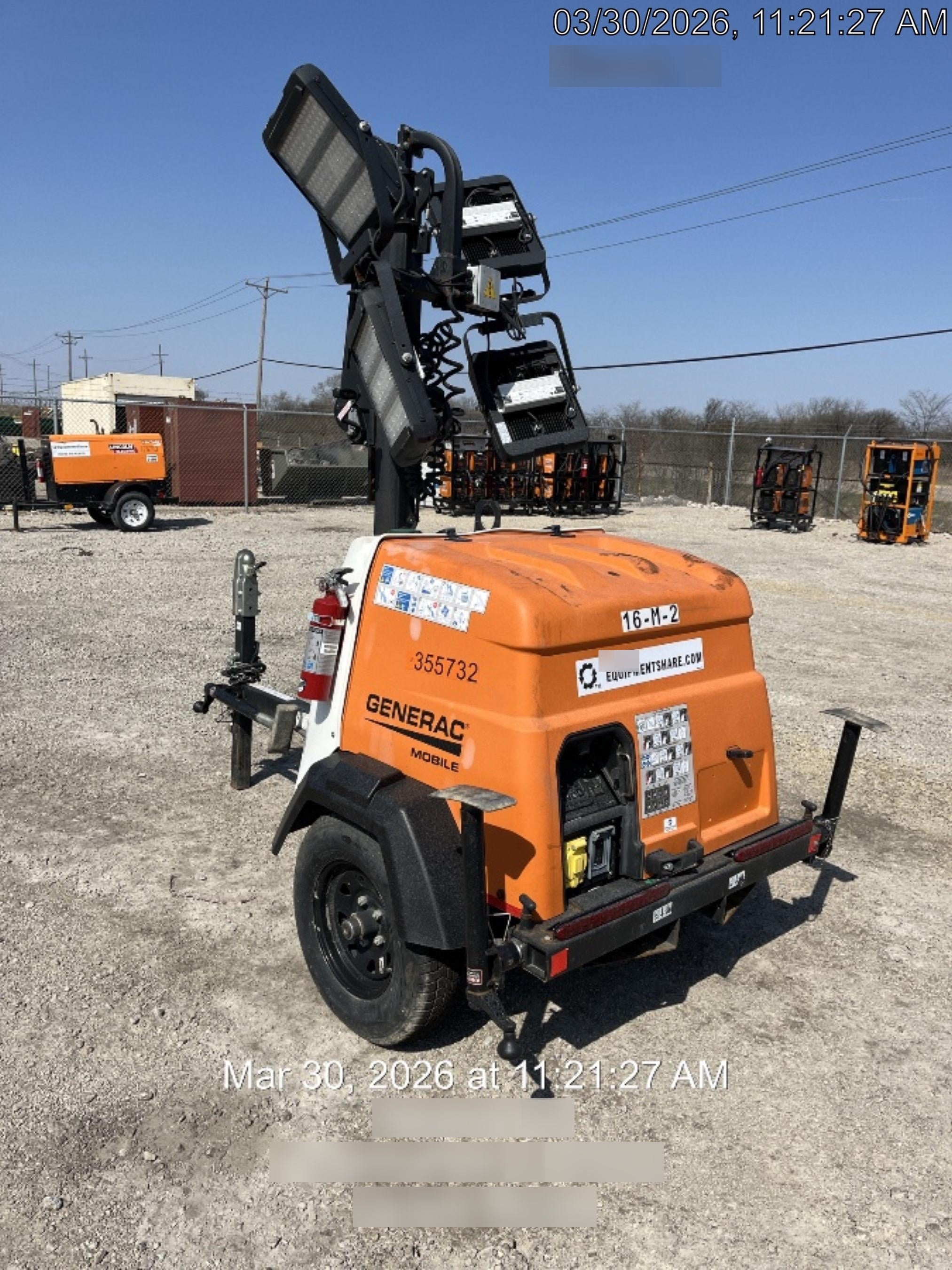 2023 Generac MLT2 Diesel, Flex Switch 120V Input, Powerzone Controller, 
(4) 320W LED Lights, 4kW Generator, 39.9 Gal Fuel Tank, 2" Ball, T3