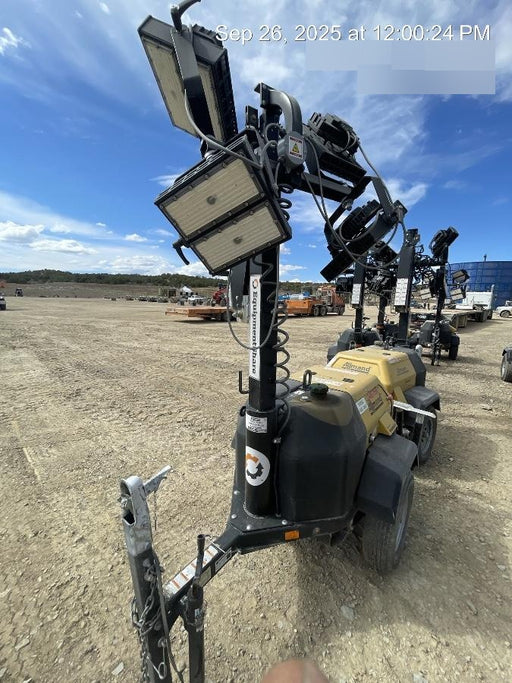 2022 Allmand NLV3GR (4) LED Light Fixture 350W, 23' Vertical Mast, 3kW Prime, Towable, ES Decals, T3