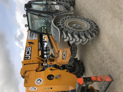 2019 JCB 509-42 JCB 509-42 Enclosed Cab, 74 HP, Solid Tires, Worklights, Beacon, Aux Hydraulics, Lifting Eye w/60" Carriage/60" Forks