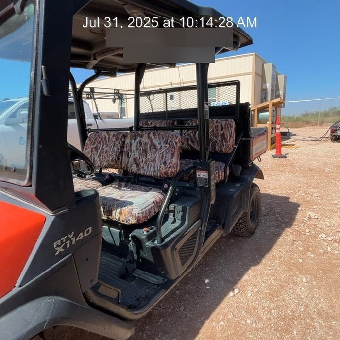 2019 Kubota RTV-X1140W-H 4wd Utility Cart, LED Strobe, Windshield Tempered Glass, Plastic Canopy, Wire Harness Kit, Backup Alarm