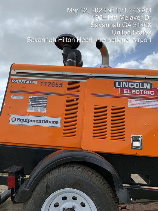2021 Lincoln Electric Vantage 549X Ready Pak 3, ORANGE (includes trailer, cable rack, fender light kit)