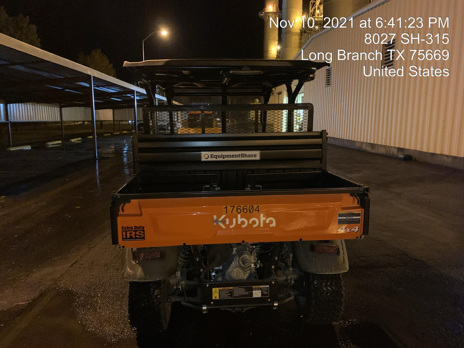 2021 Kubota RTV-X1140W-H Plastic Canopy, Windshield Acrylic Clear, LED Strobe Light, Wire Harness Kit, Back up Alarm