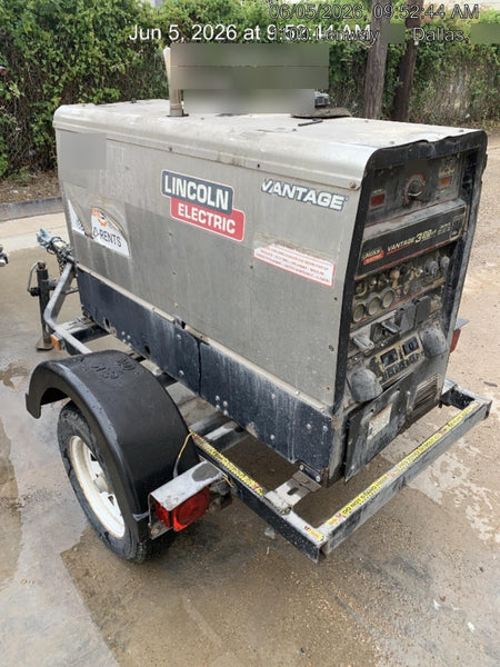 2018 Lincoln Electric Vantage 322 Lincoln Vantage 322 Welder Ready Pak 3 - Vantage 322, Trailer, Fender and light kit, Cable rack