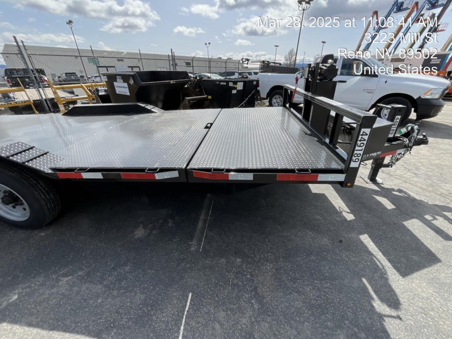 2025 TEXAS PRIDE TRAILERS 21' Lowboy Gravity Tilt Bed 14K Bumper Pull Trailer