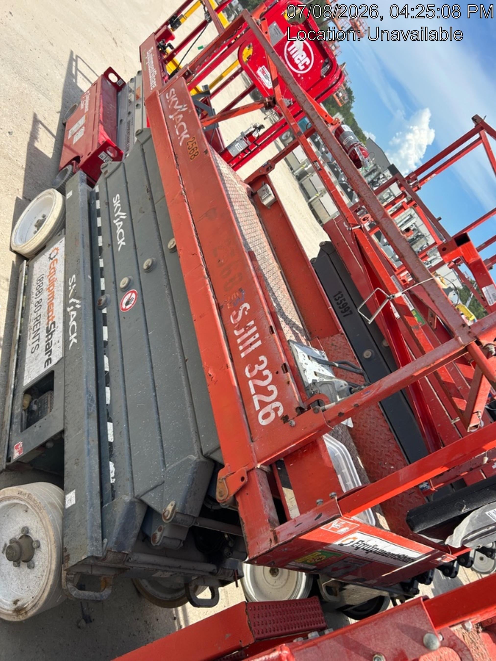 2016 Skyjack SJIII-3226 Standard Options