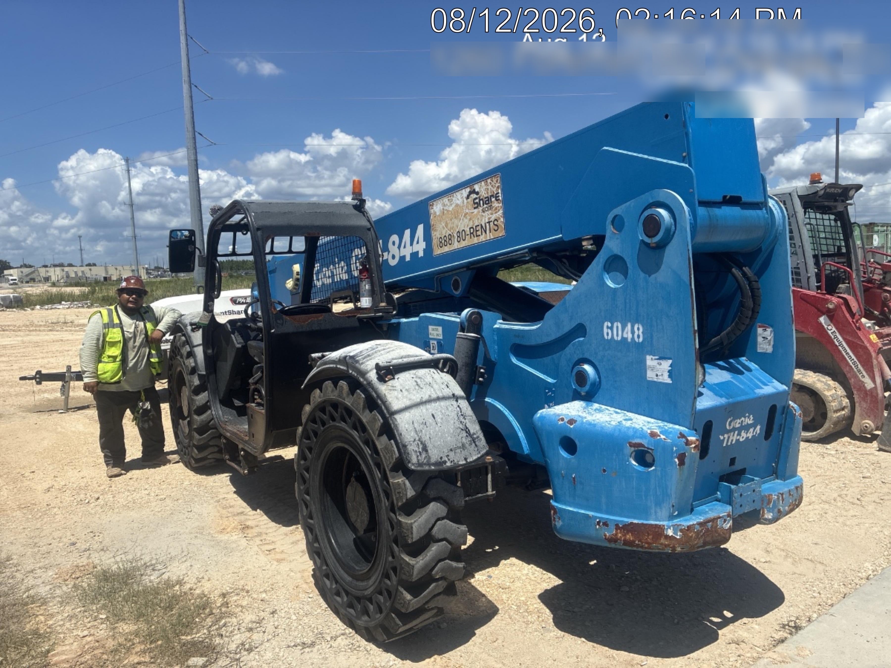 2017 Genie GTH-844 Genie GTH-844, Solid Tires, 60" carriage/forks, Open ROPS, Work Lights