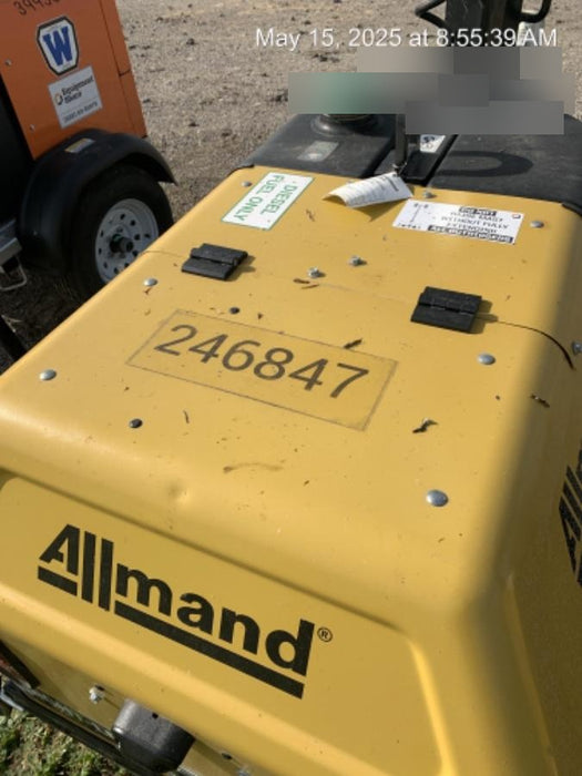 2022 Allmand NLV3GR (4) LED Light Fixture 350W, 23' Vertical Mast, 3kW Prime, Towable, ES Decals, T3