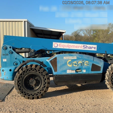 2018 Genie GTH-844 Genie GTH-844D w/Open ROPS, Solid Tires, Work Light/Beacon, 60" Carriage and Forks