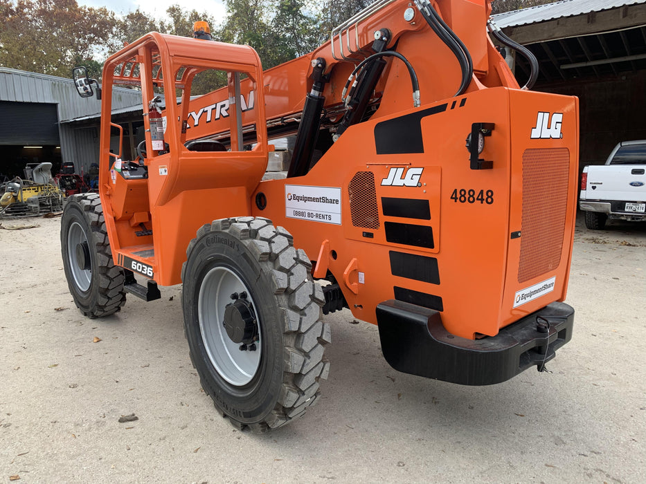 2019 Skytrak 6036 Canopy, Solid Tires, LED Work Lights, Beacon w/72" Carriage, 48" Pallet Forks