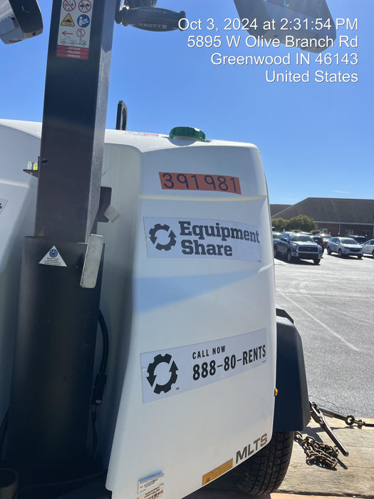 2024 Generac MLT2 Diesel, Flex Switch 120V Input, Powerzone Controller, 
(4) 320W LED Lights, 4kW Generator, 39.9 Gal Fuel Tank, 2" Ball, T3