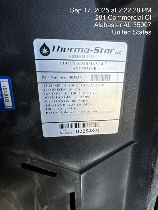 2022 PHOENIX AirMAX Radial Air Mover