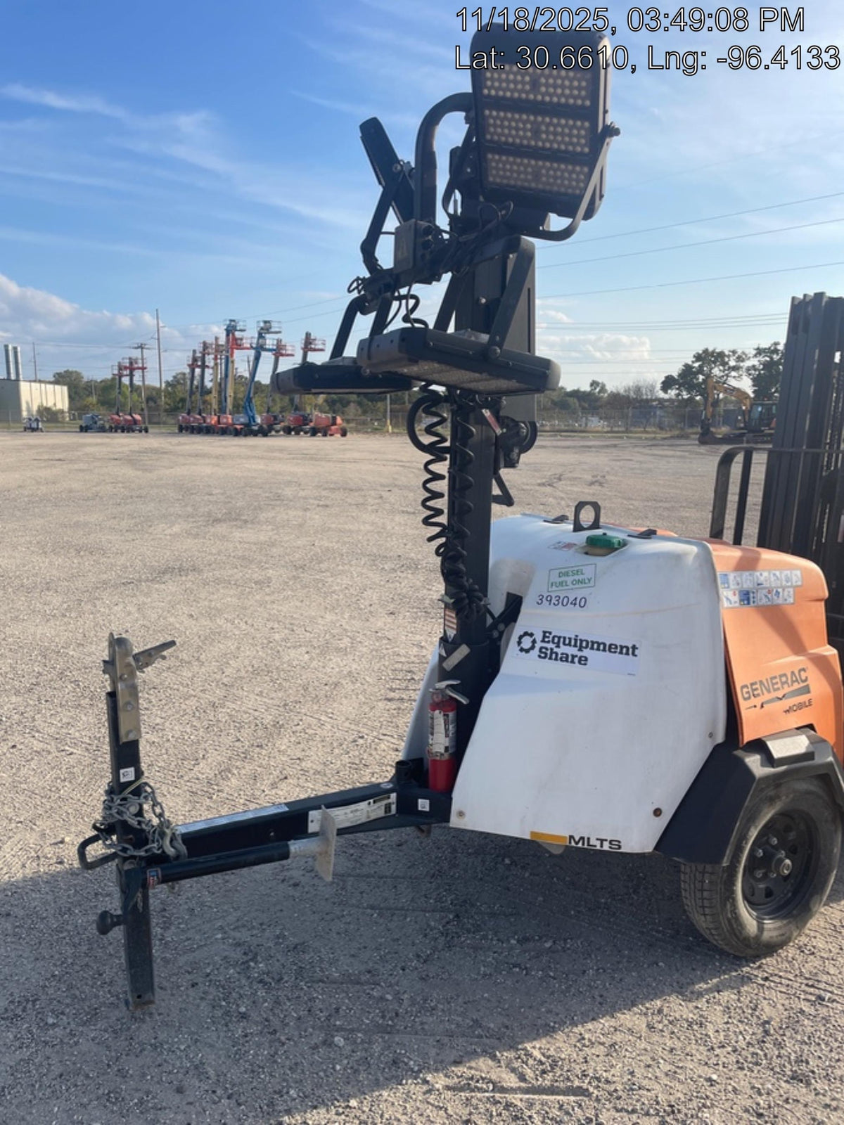 2024 Generac MLT2 Diesel, Flex Switch 120V Input, Powerzone Controller, 
(4) 320W LED Lights, 4kW Generator, 39.9 Gal Fuel Tank, 2" Ball, T3