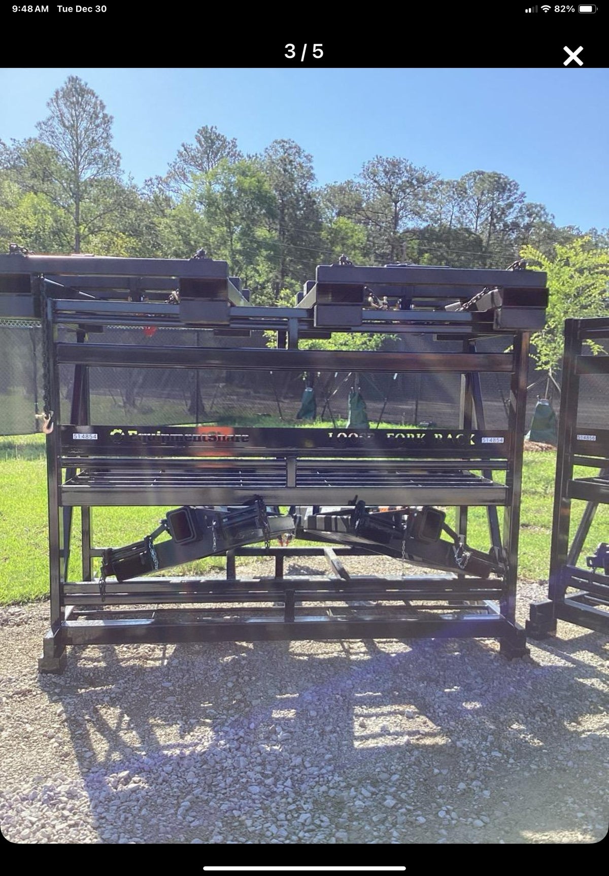 2025 FLUID POWER SUPPORT Loose Fork Rack
