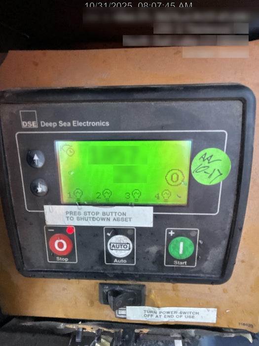 Allmand NLV3GR (4) LED Light Fixture 350W, 23' Vertical Mast, 3kW Prime, Towable, Deep Sea L401, Leveling Jacks, Yanmar T4F 5.8hp