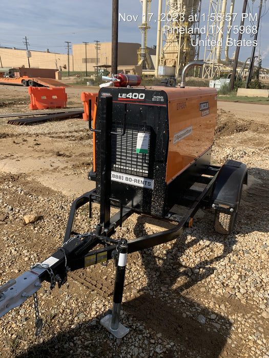 2022 Lincoln Electric LE400 Kubota V1505, Trlr, Cable Rack, Light Kit, ES Decals, T3