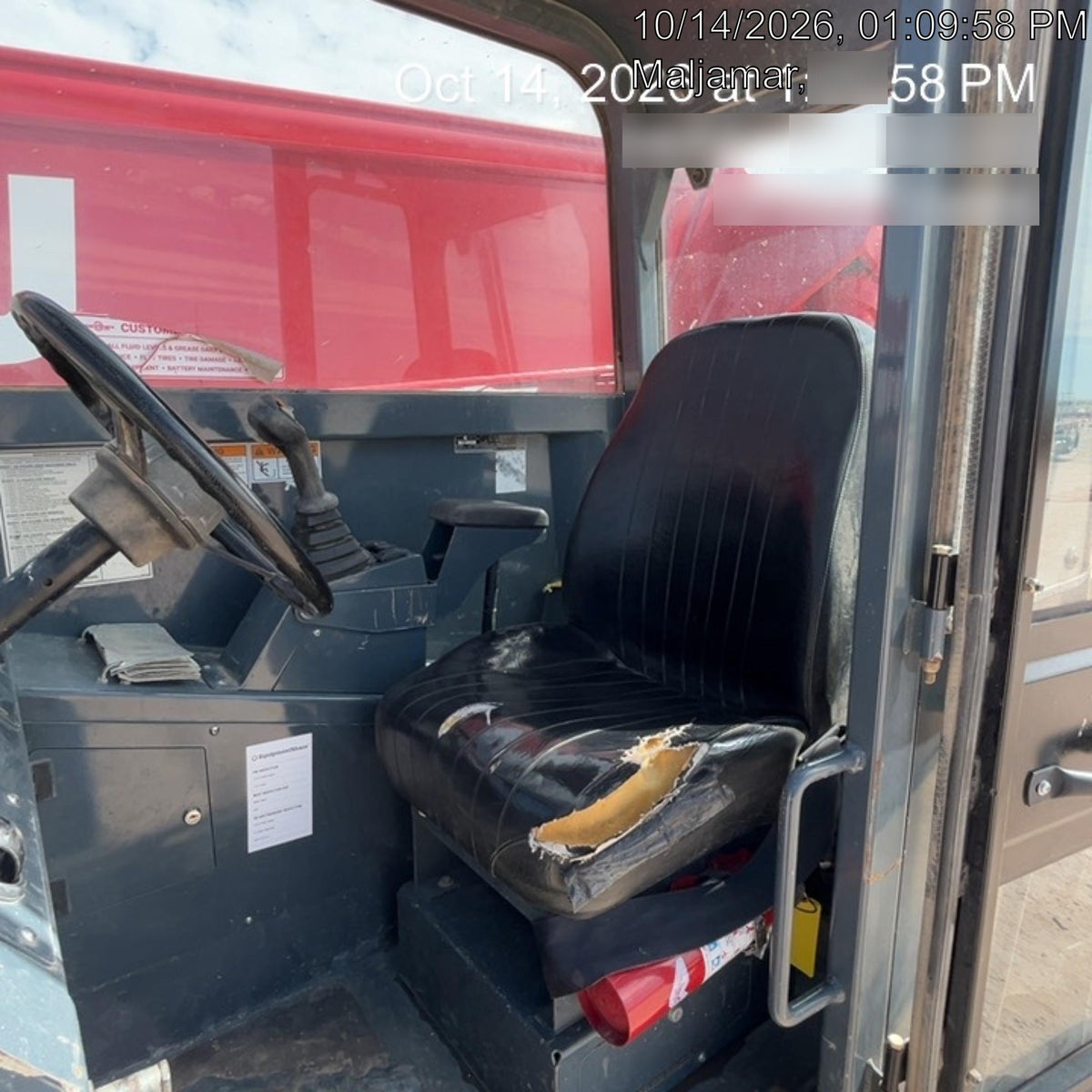 2018 Manitou MTA10055 Manitou MTA 10055 (open ROPS) w/Cab/Heat/AC, Work Lights/Strobe, Aux Hyd, Solid Tires, Lift Hook, 66" Carriage, 60" Forks