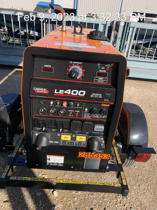 2022 Lincoln Electric LE400 Kubota V1505, Trlr, Cable Rack, Light Kit, ES Decals, T3