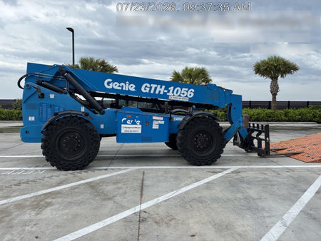 2018 Genie GTH-1056 Genie GTH-1056 w/CAB, Solid Tires, Work Lights, 60" carriage/forks, cab mesh, beacon