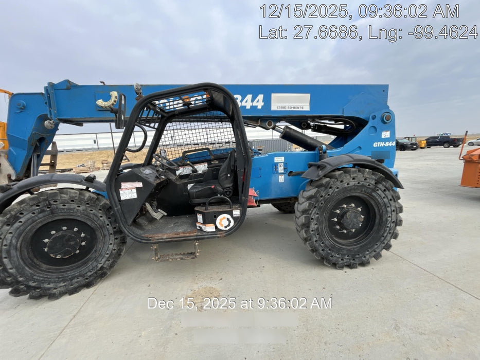 2018 Genie GTH-844 Genie GTH-844 w/ROPS, Work Lights, Solid Tires, RH Cab Mesh, Beacon, 60" Carriage and Forks