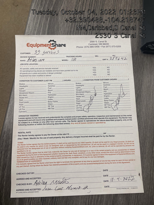 2022 ATLAS COPCO XAS 110