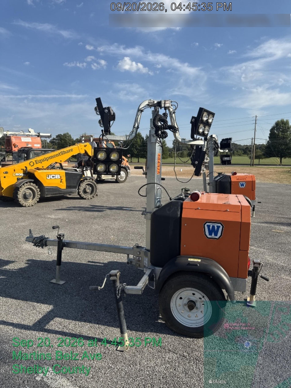 2025 Wanco WLTT-4MM4K Diesel, Mitsubishi L2E, 9.0HP @1800 rpm, Deep Sea Controller, Shore Power Plug, Auto Start, (4) 350W LED Floodlights, 4kW Generator, 60 Gal Fuel Tank, 2" Ball, T3