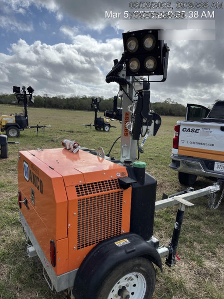 2025 Wanco WLTT-4MM4K Diesel, Mitsubishi L2E, 9.0HP @1800 rpm, Deep Sea Controller, Shore Power Plug, Auto Start, (4) 350W LED Floodlights, 4kW Generator, 60 Gal Fuel Tank, 2" Ball, T3