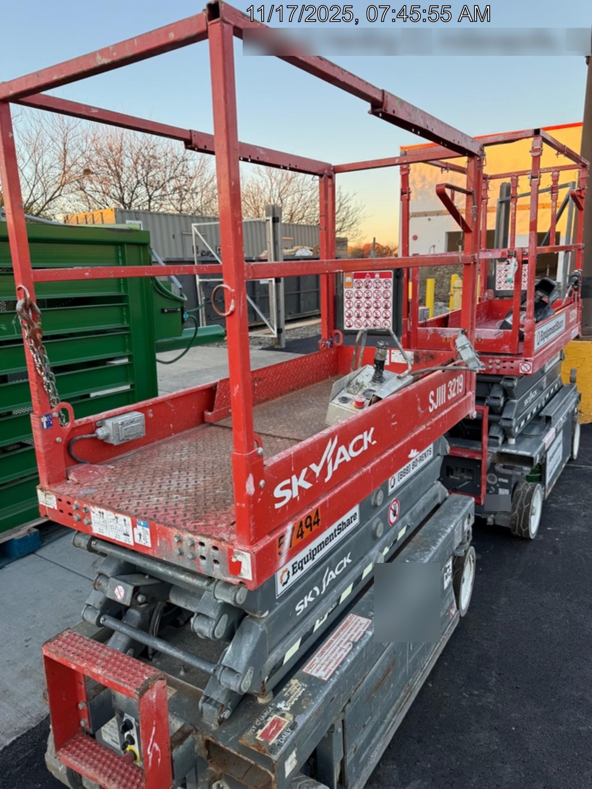 2017 Skyjack SJIII-3219 Standard Rental Specs