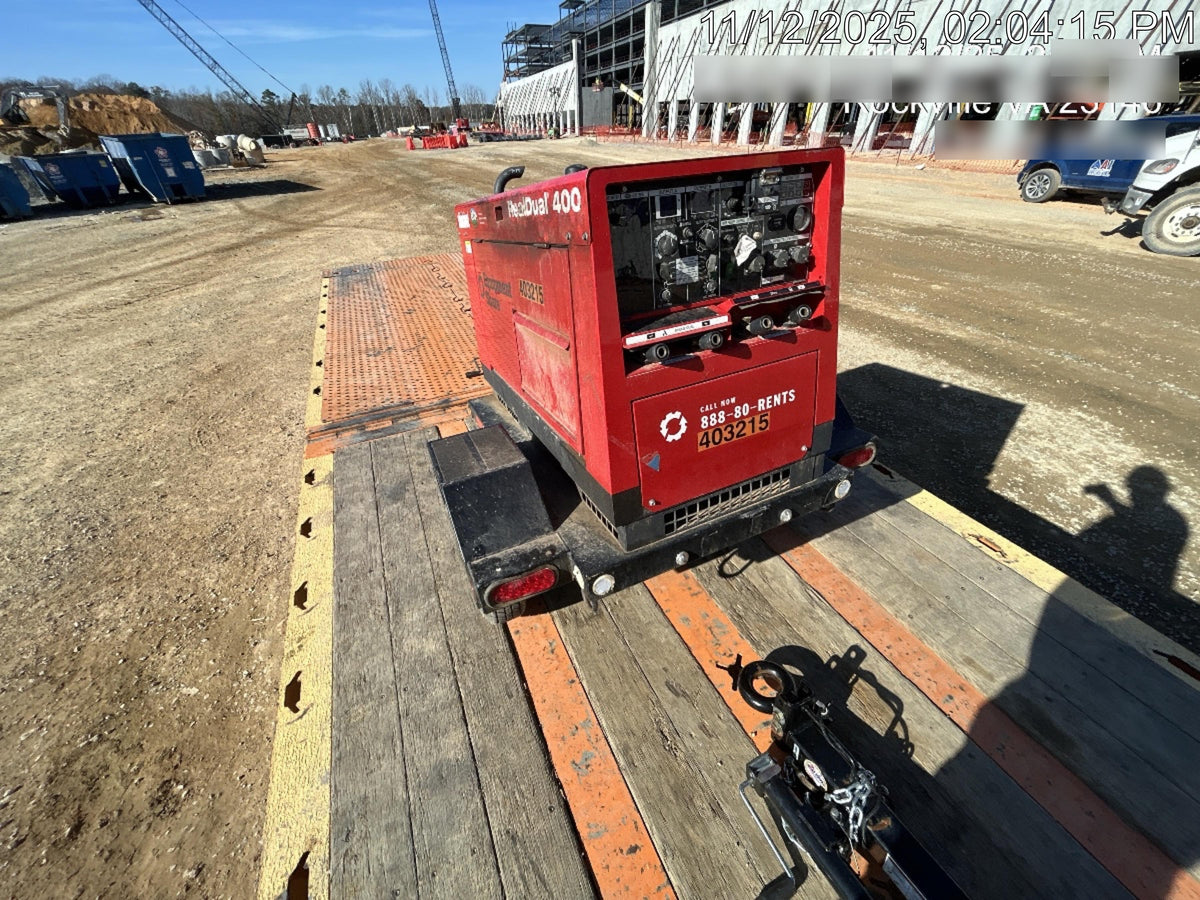 2024 Shindaiwa DGW400MDL Kubota D902 Engine, 23 HP, Dual Op Welder, Wire, Arc, Droop Stick, Tig, and CC Stick Functionality, Simulphase, 3 Phase and 1 Phase Gen Output, Single Axle NB Trlr, Slr Trckl Chrg 12V 12W, Fire Ext