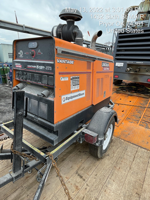 2021 Lincoln Electric Vantage 549X Ready Pak 3, ORANGE (includes trailer, cable rack, fender light kit)