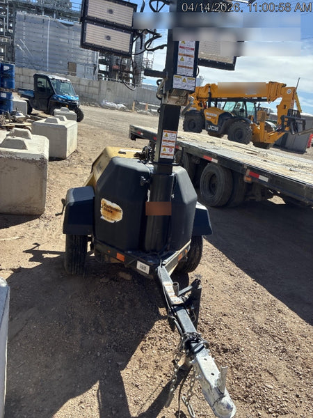 2020 Allmand NLV3GR (4) LED Light Fixture 350W, 23' Vertical Mast, 3kW Prime, Towable, Deep Sea L401, Leveling Jacks, Yanmar T4F 5.8hp