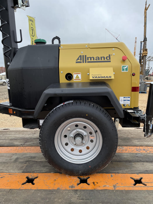 2022 Allmand NLV3GR (4) LED Light Fixture 350W, 23' Vertical Mast, 3kW Prime, Towable, ES Decals, T3
