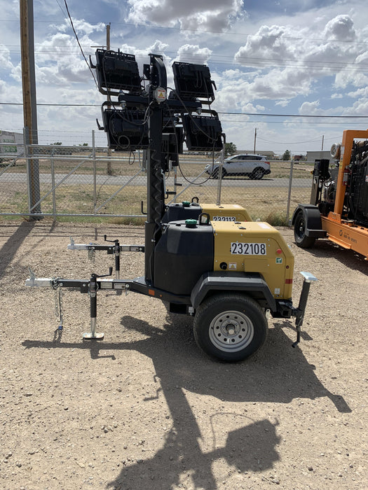 2022 Allmand NLV3GR (4) LED Light Fixture 350W, 23' Vertical Mast, 3kW Prime, Towable, Deep Sea L401, Leveling Jacks, Yanmar T4F 5.8hp