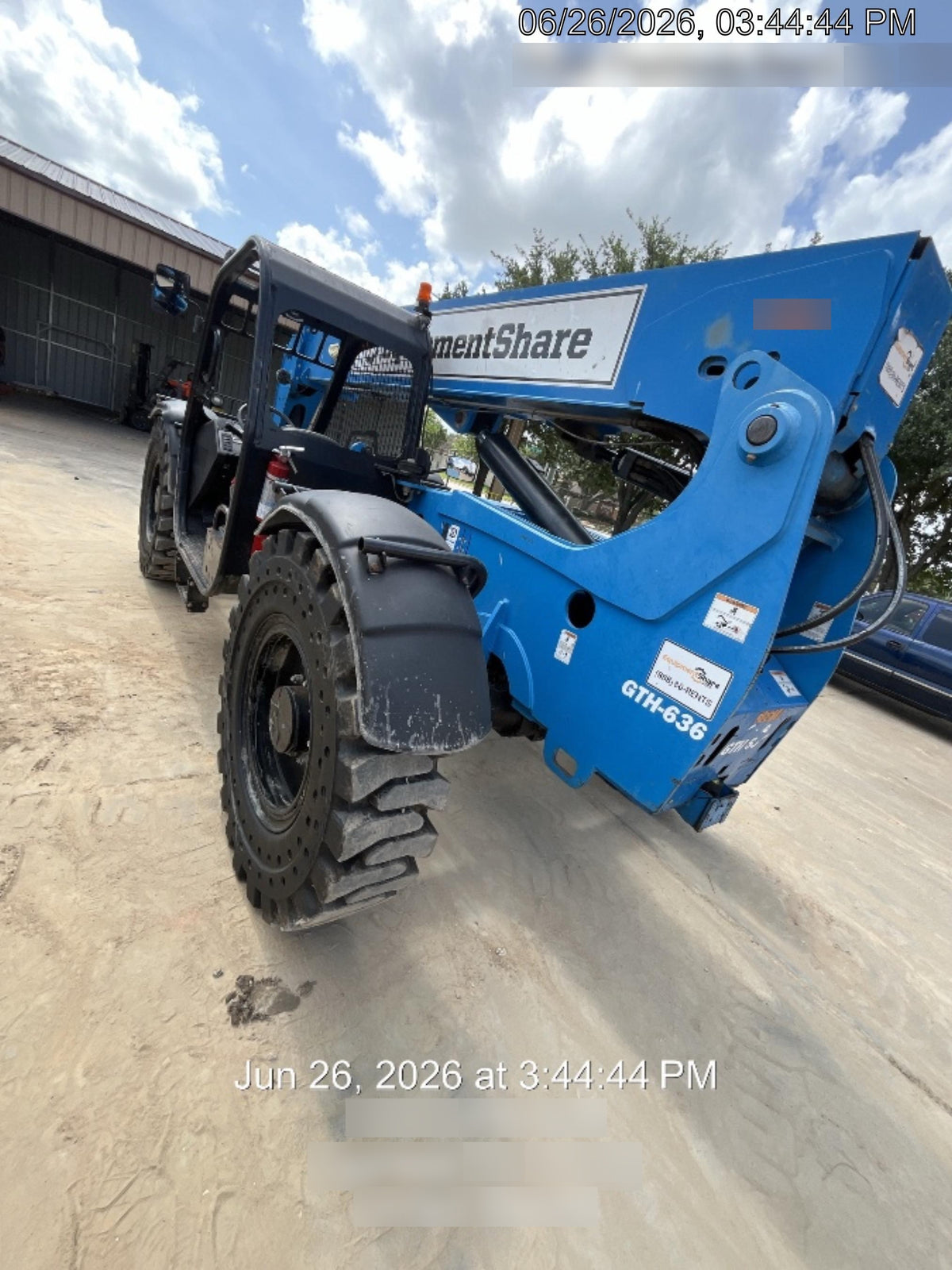 2019 Genie GTH-636 Canopy, Solid RT Tires, LED Work Lights, Beacon 60" QA Carriage, 48" Forks