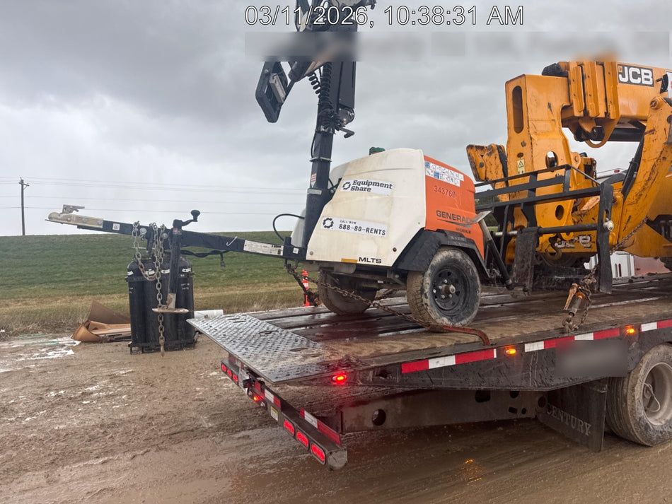 2023 Generac MLT2 Diesel, Flex Switch 120V Input, Powerzone Controller, (4) 320W LED Lights, 4kW Generator, 39.9 Gal Fuel Tank, 2" Ball, T3
