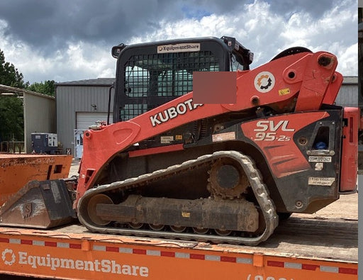 2019 Kubota SVL95-2S Cab/Heat/Air, Standard Tracks, Standard Flow, Hydraulic QC 80" HD w/ Smooth Cutting Edge