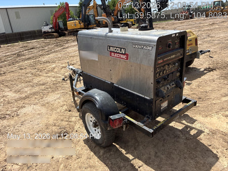 2019 Lincoln Electric Vantage 322 Ready-Pak 3, Two Wheel Trailer, Fender and Light Kit, Cable Rack