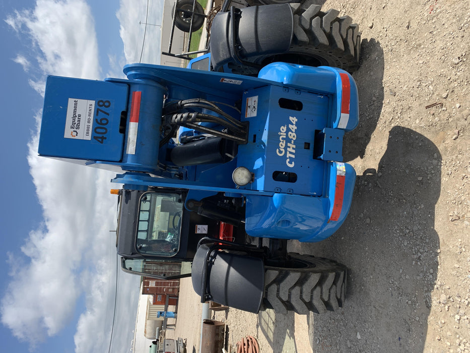 2019 Genie GTH-844 Cab/Heat/AC, Solid RT Tires, LED Work Lights, Beacon 60" QA Carriage, 48" Forks