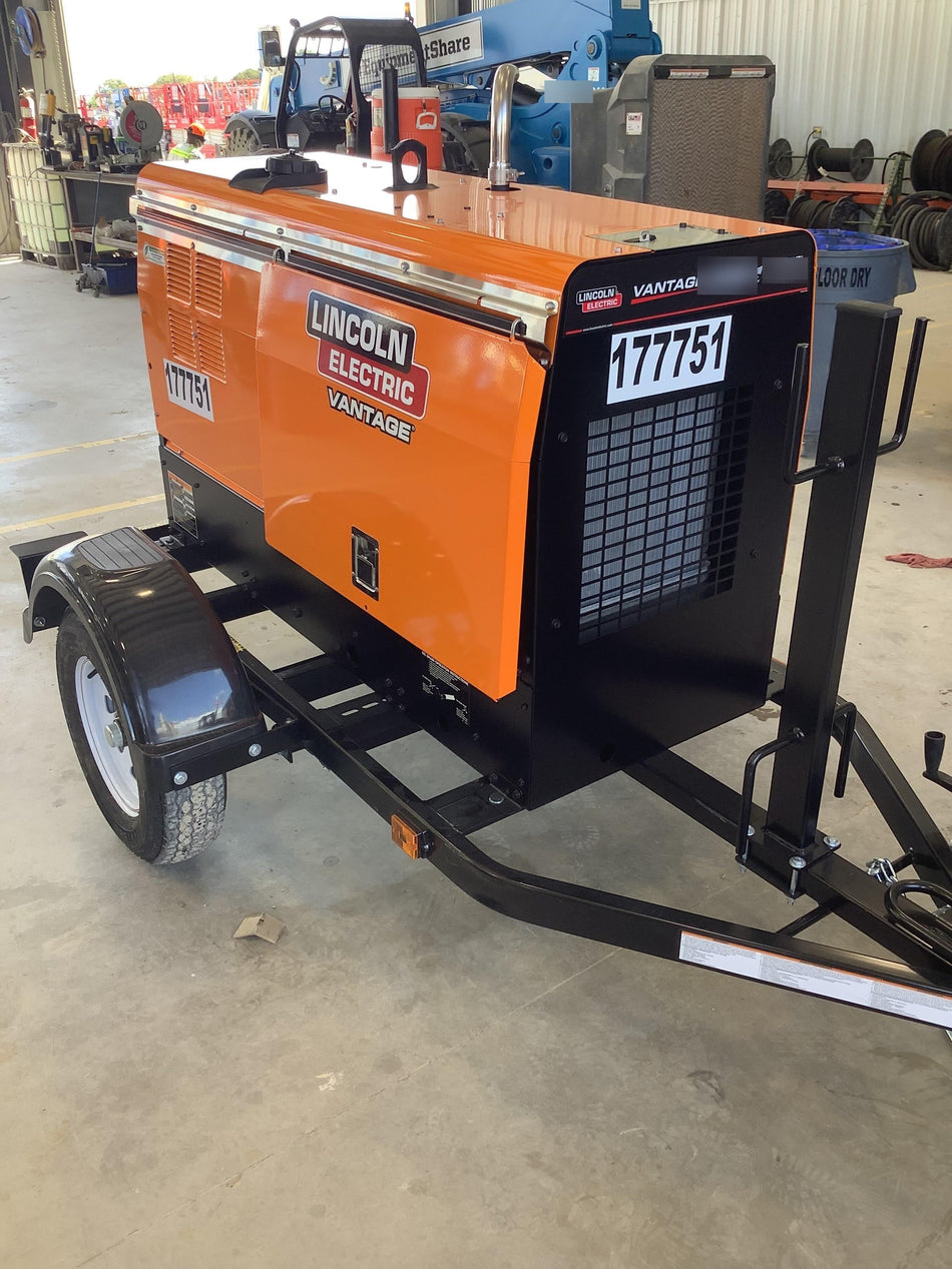 2021 Lincoln Electric Vantage 322 Vantage 322 Ready Pak 3 w/ Decals, ORANGE (includes trailer, cable rack, fender light kit) NO Telematics